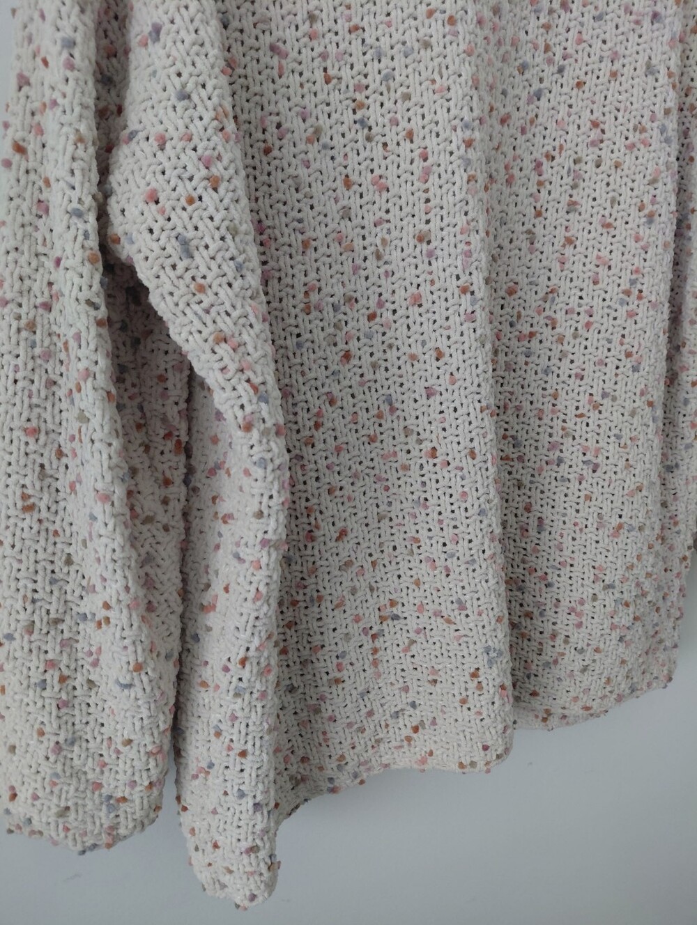 Moon & Madison Cream Speckled Open-Front Knit Cardigan - Picture 8 of 9